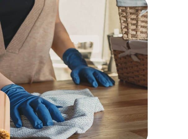 Cleaning a wood table